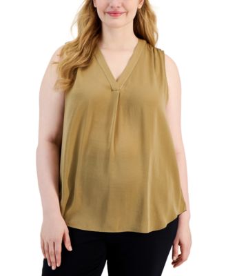 Alfani - Plus Size V-Neck Top