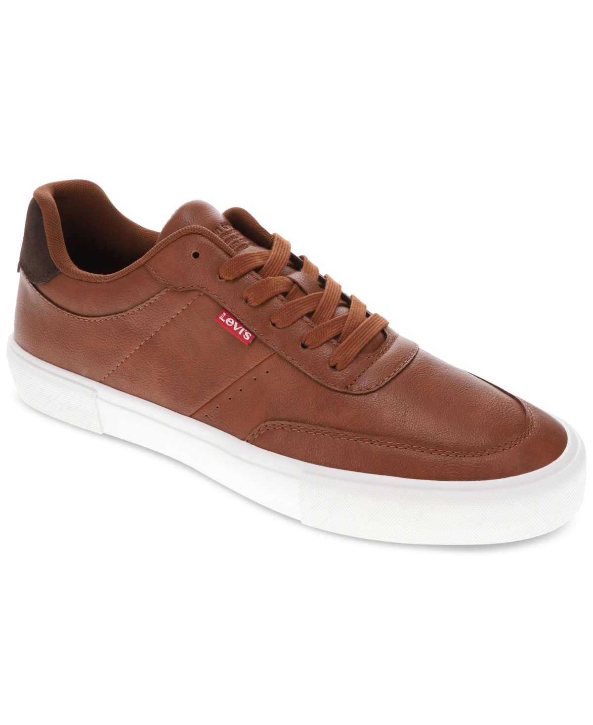Shop Levi's Men's Munro Faux-leather Retro Low Top Sneakers In Tan,brown