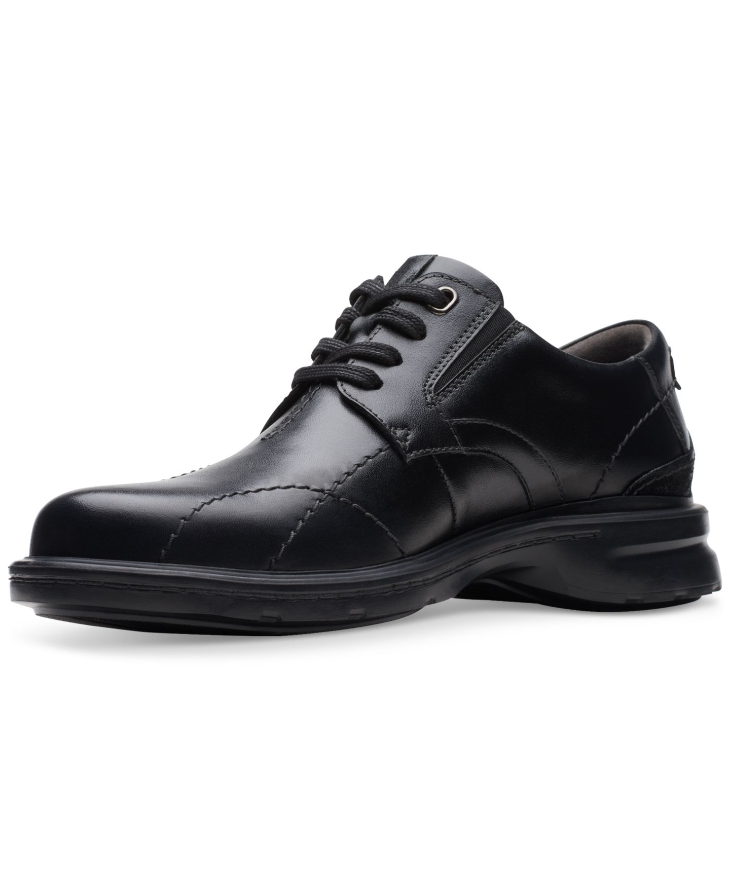 Мужские кроссовки Clarks Gessler Lace Casual, цвет: Чёрный кожаный — фото 4