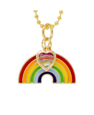 Shiny Rainbow Gold Necklace for Girls