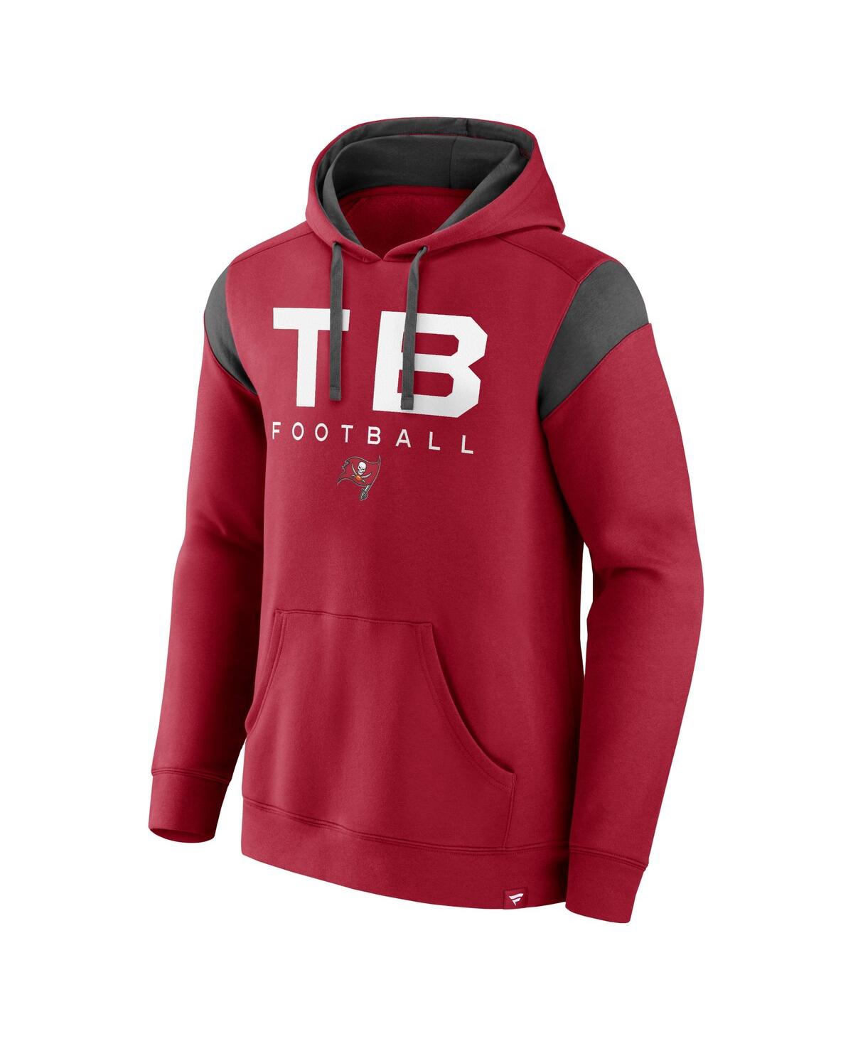 Shop Fanatics Men's  Red Tampa Bay Buccaneers Call The Shot Pullover Hoodie