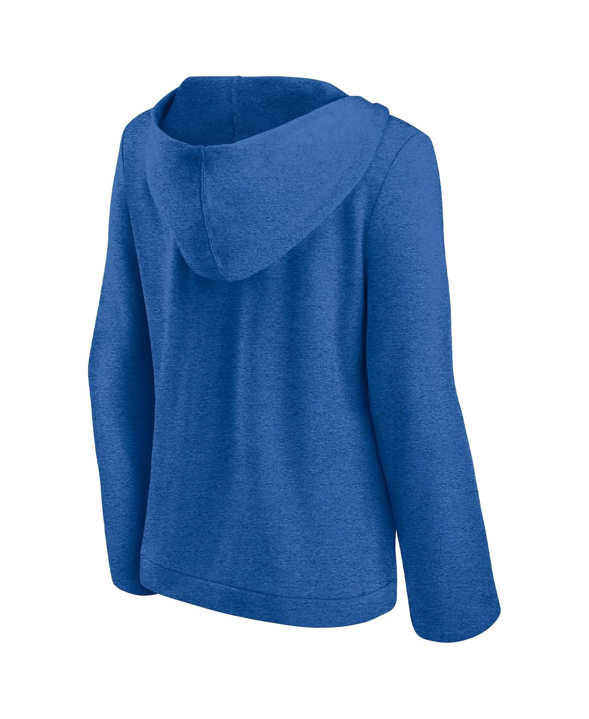 Fanatics Women's  Heathered Royal Seattle Seahawks First Team Flowy Pullover Hoodie In Heathered Royal