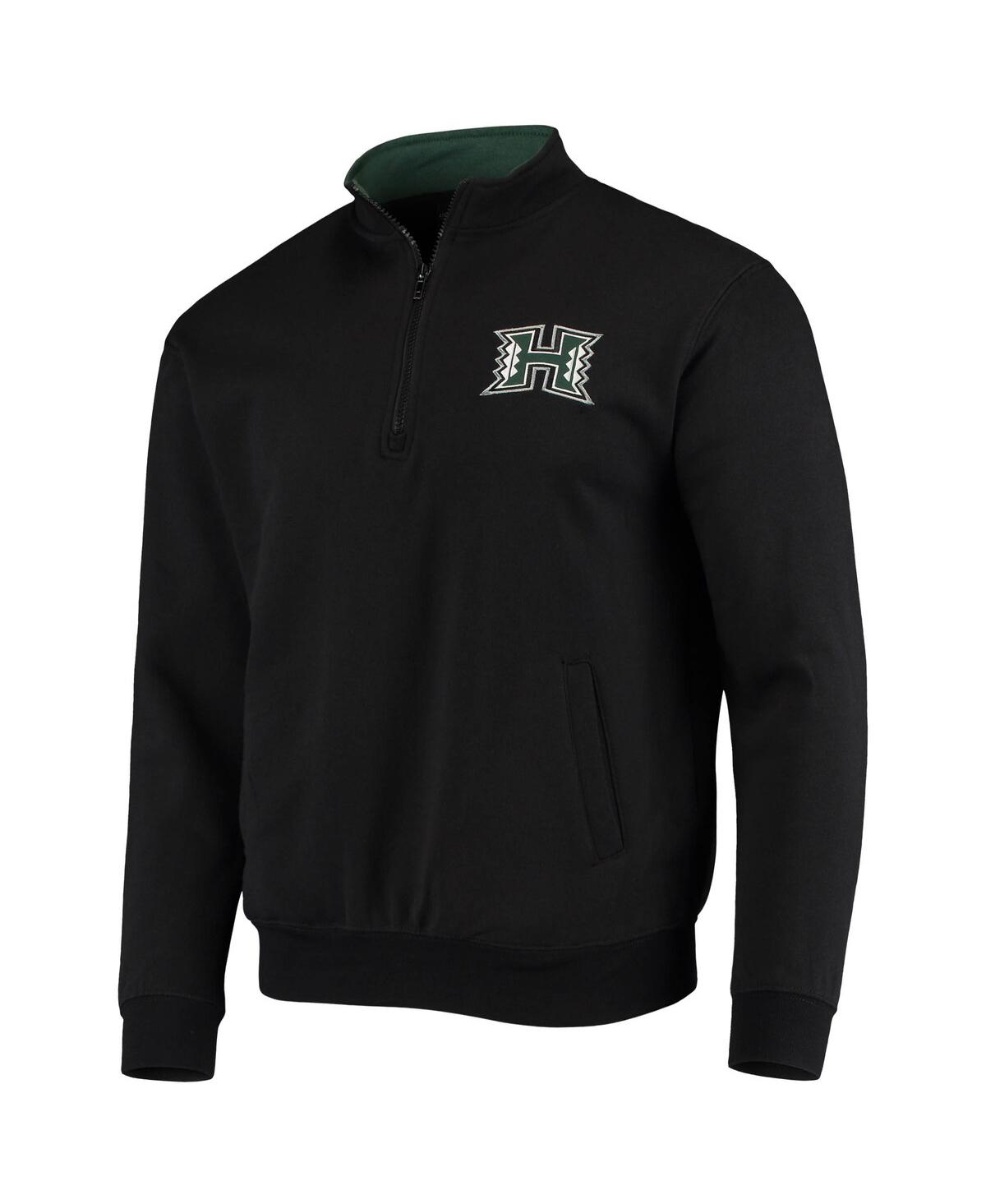 Men's ColosseumHawaii Warriors Tortugas Logo Quarter-Zip Jacket - Black