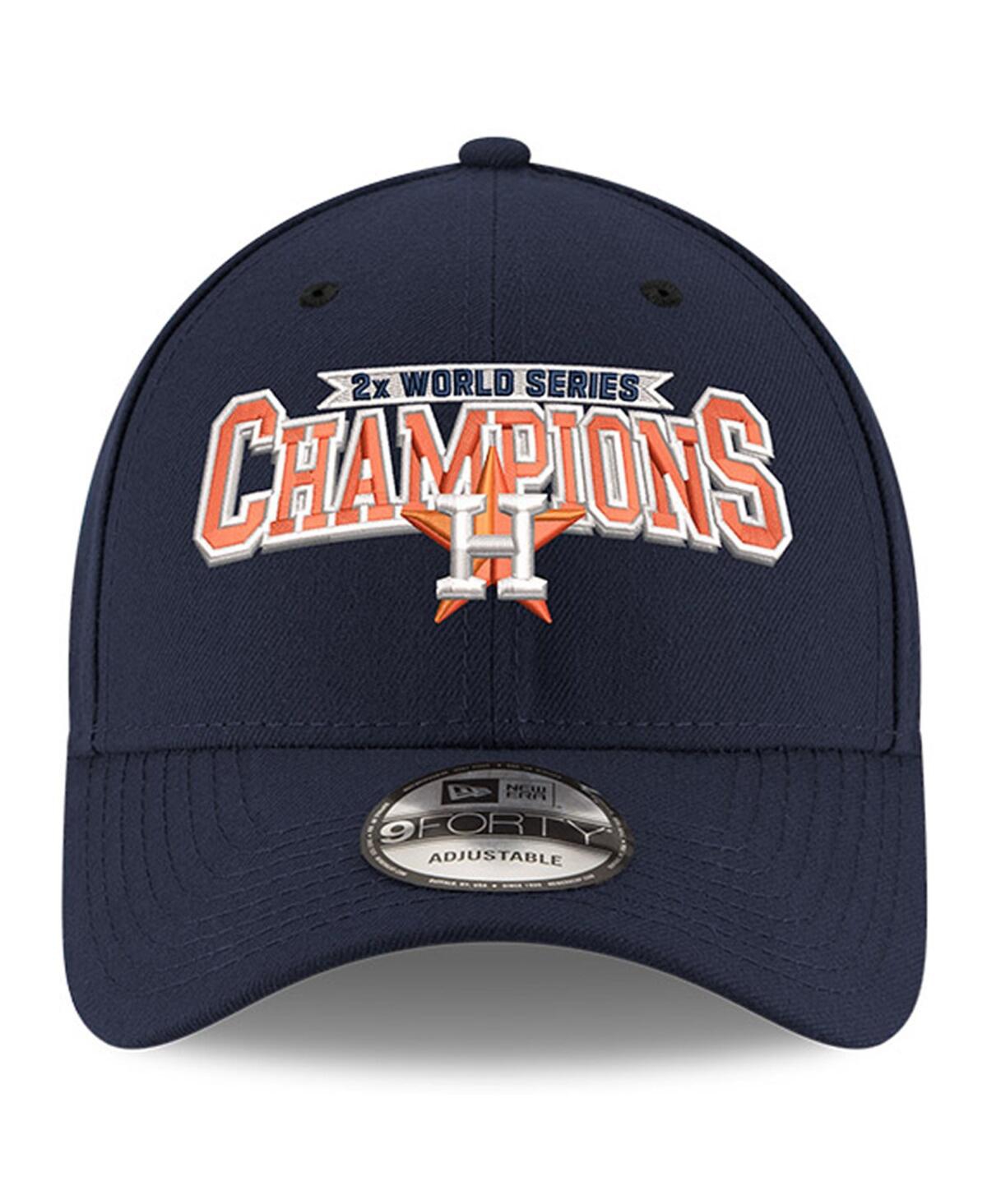 New Era Navy Houston Astros Two-time World Series Champions 9forty Adjustable Hat In Navy