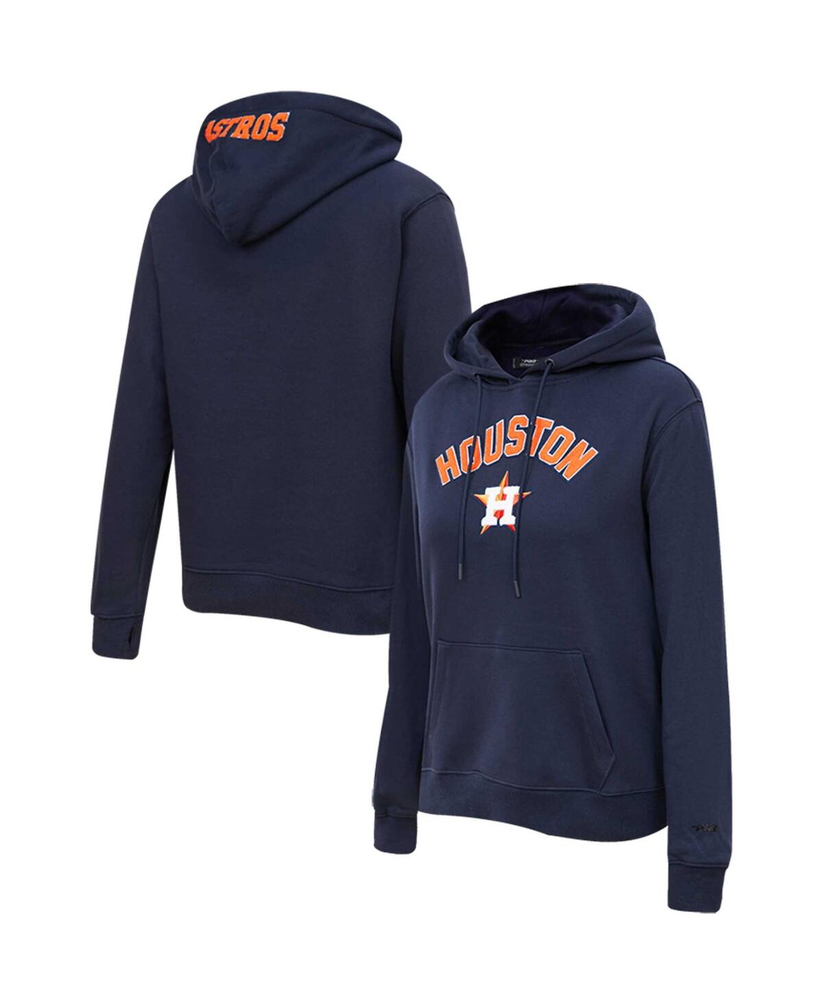 Shop Pro Standard Women's  Navy Houston Astros Classic Fleece Pullover Hoodie