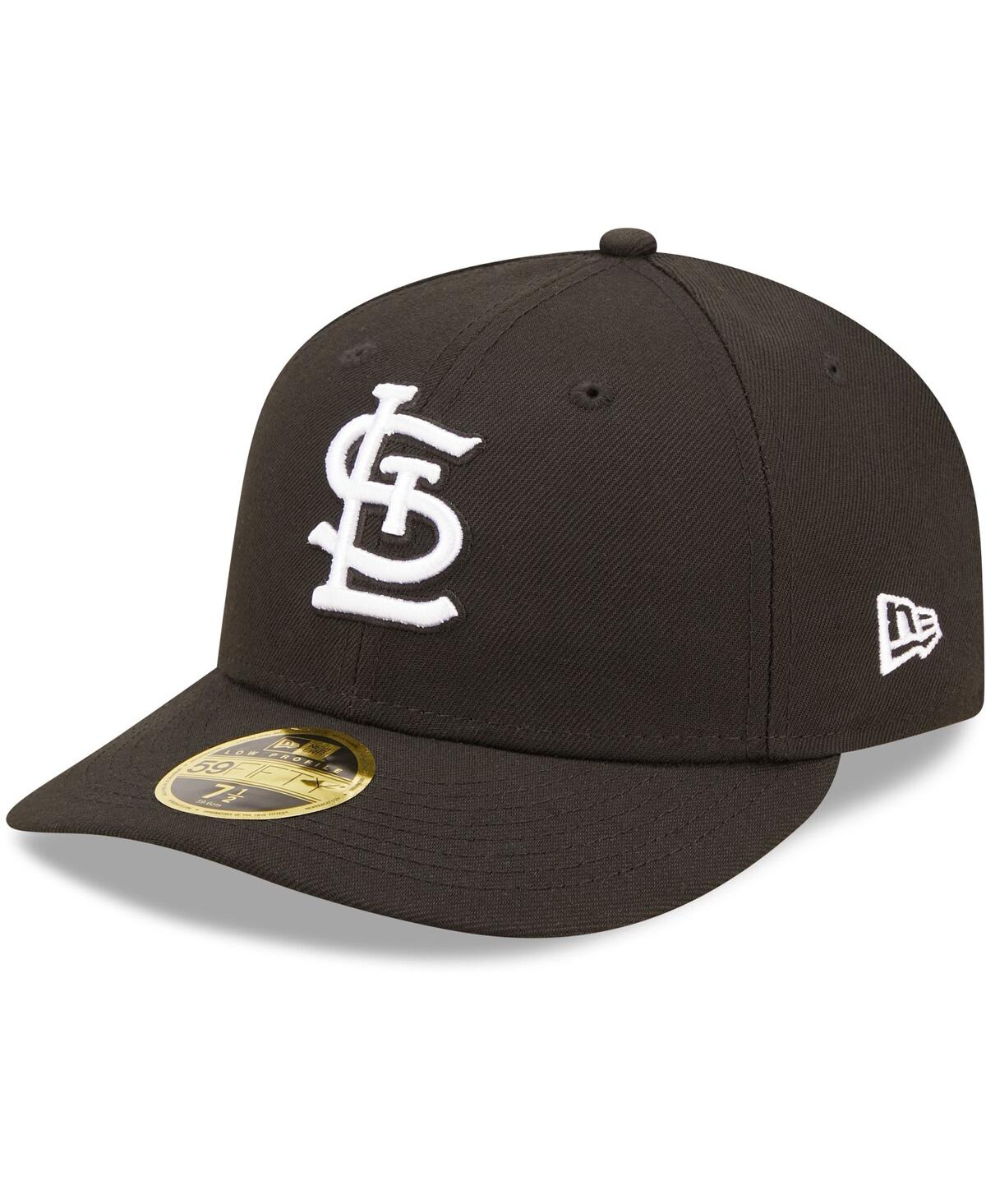 Men's New Era St. Louis Cardinals White Low Profile 59FIFTY Fitted Hat - Black