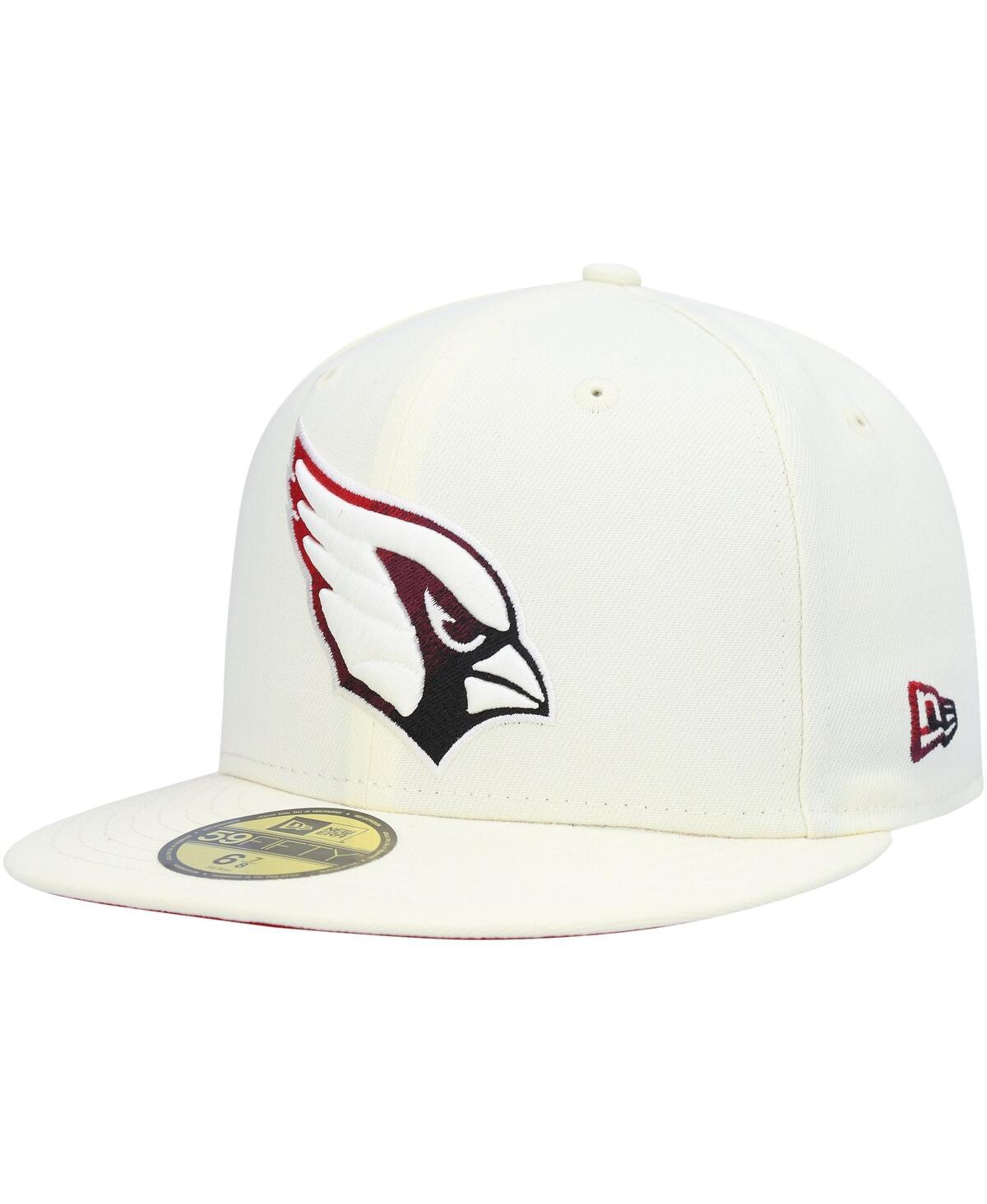 Men's New EraArizona Cardinals Chrome Color Dim 59FIFTY Fitted Hat - Cream