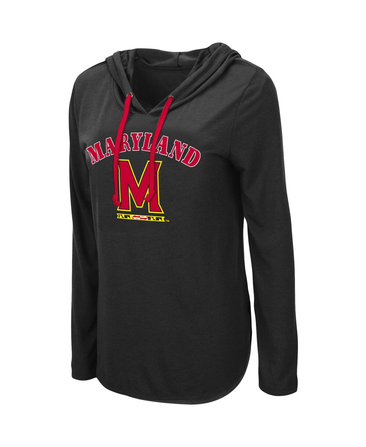 Colosseum Women's  Black Texas Tech Red Raiders My Lover Hoodie Long Sleeve T-shirt In Black