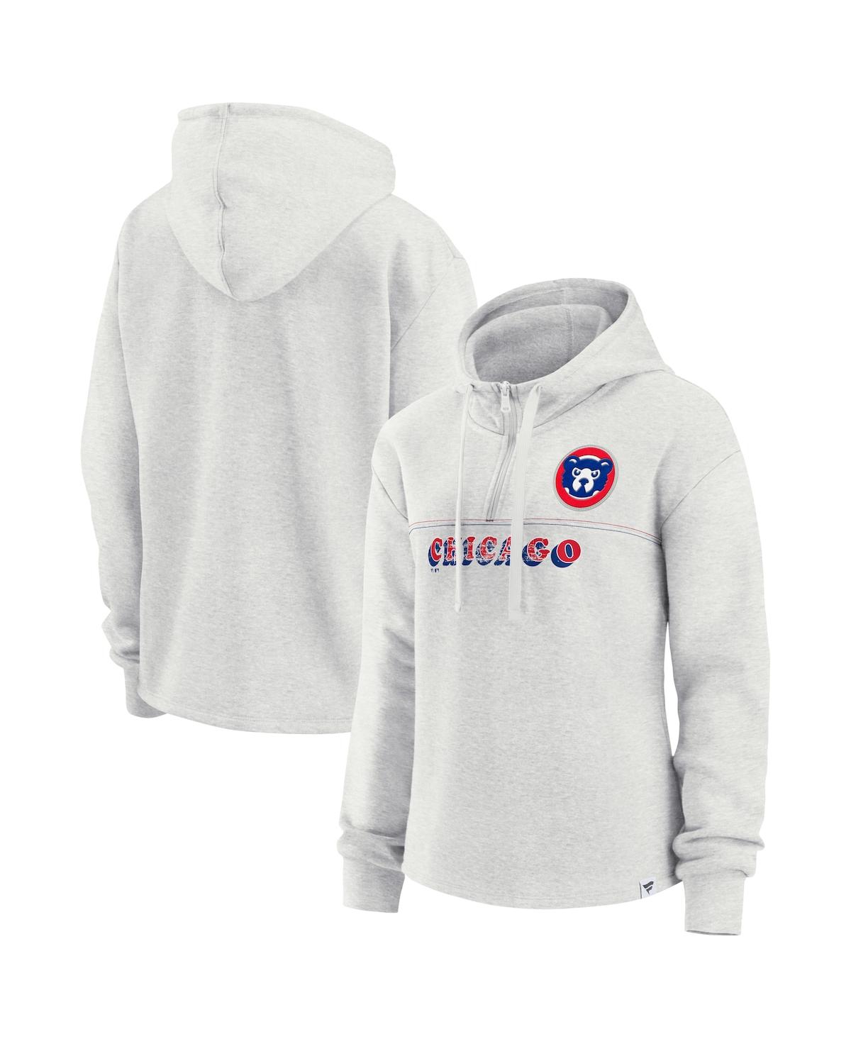 Fanatics Branded Oatmeal St. Louis Cardinals True Classics Legacy Quarter-zip Hoodie In Oatmeal