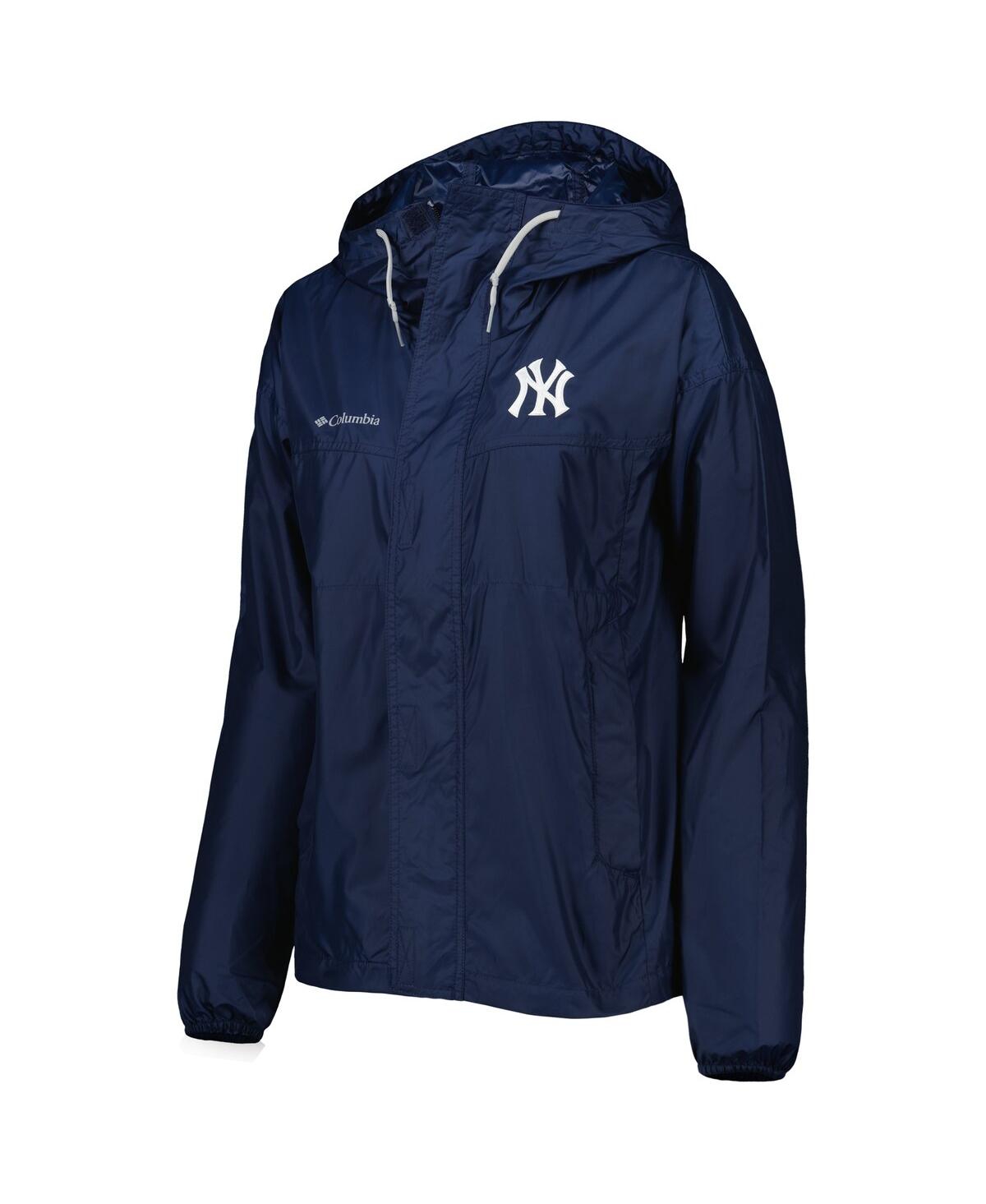 Shop Columbia Women's  Navy New York Yankees Flash Challenger Windbreaker Jacket