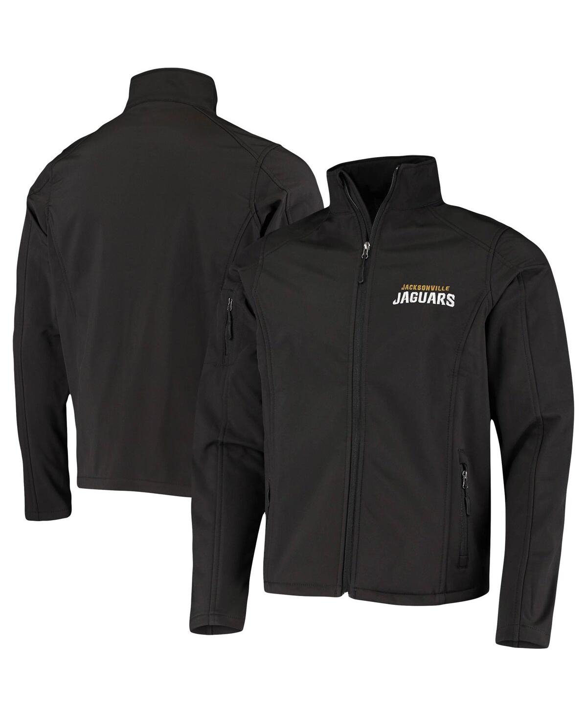 DUNBROOKE MEN'S DUNBROOKE BLACK JACKSONVILLE JAGUARS SONOMA SOFTSHELL FULL-ZIP JACKET 