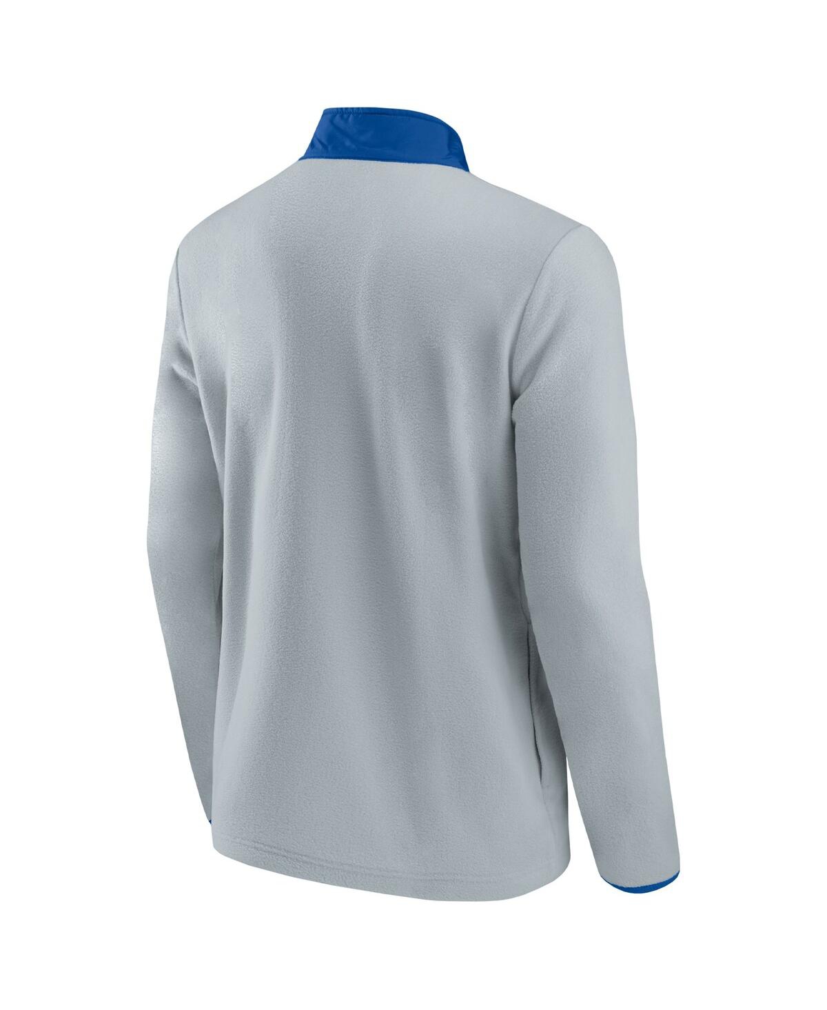 Men's Fanatics Blue New York Rangers Omni Polar Fleece Quarter-Snap Jacket - Blue