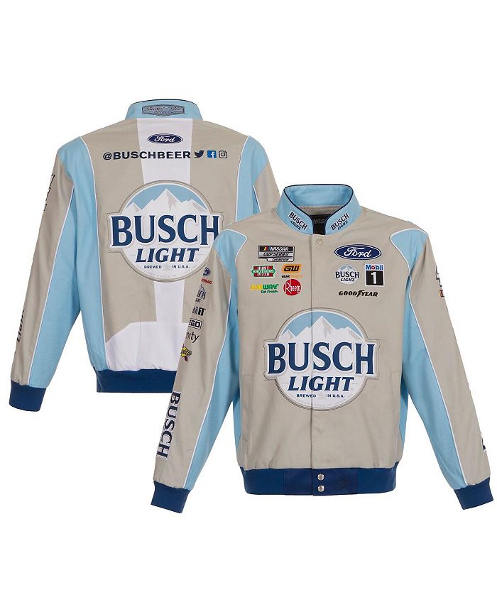 JH Design Men's Gray Kevin Harvick Busch Light Twill Driver Uniform ...