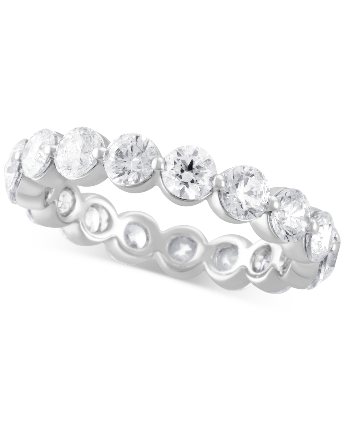 Badgley Mischka Certified Lab Grown Diamond Eternity Band (3 Ct. T.w.) In 14k Gold In White Gold
