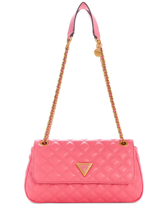 GUESS Giully Small Quilted Convertible Chain Strap Crossbody - Macy's