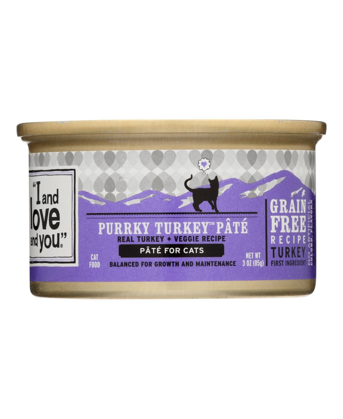 Natural Protein-Rich Purrky Turkey Recipe Wet Cat Food - Case of 24 - 3 Oz