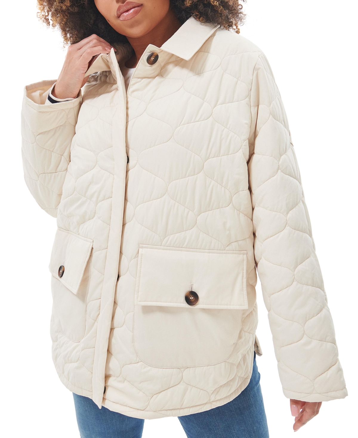 BARBOUR WOMEN'S PLUS SIZE LEILANI QUILTED PATCH-POCKET JACKET