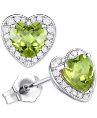 3-Pc. Set Garnet: (4 ct. t.w.) & Lab-Grown White Sapphire (3/4 ct. t.w.)Amethyst (3-1/3 ct. t.w.) Heart Pendant Necklace, Ring, & Stud Earrings in Sterling Silver (Also in Additional Gemstones)