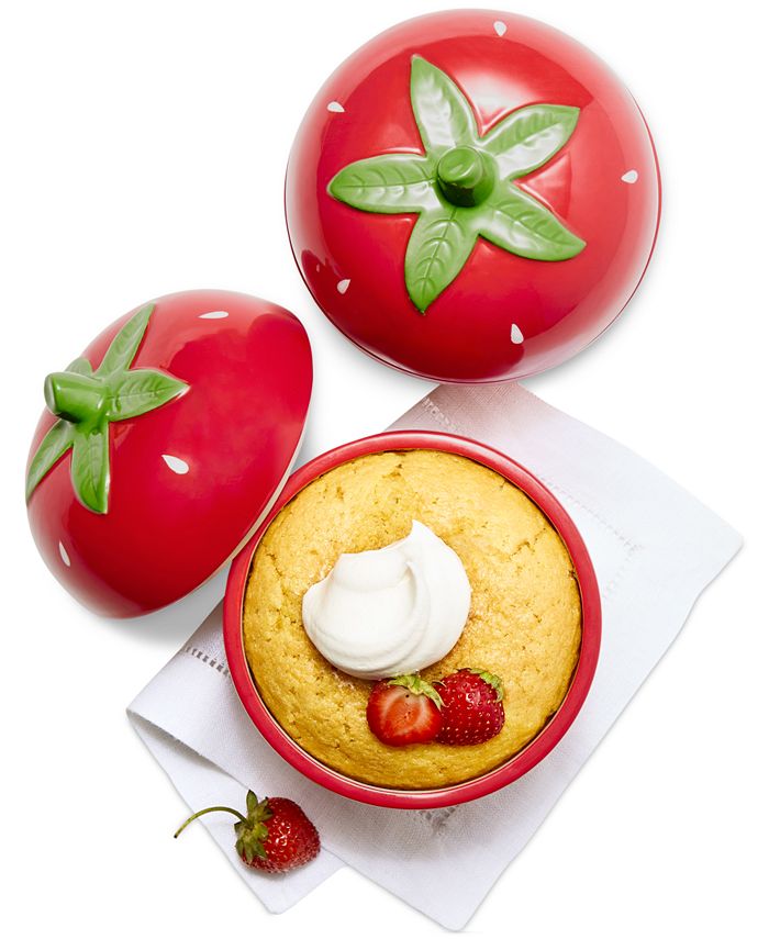 The Cellar Farm Fresh 2Pc. Set Stoneware Strawberry Cocottes, Created