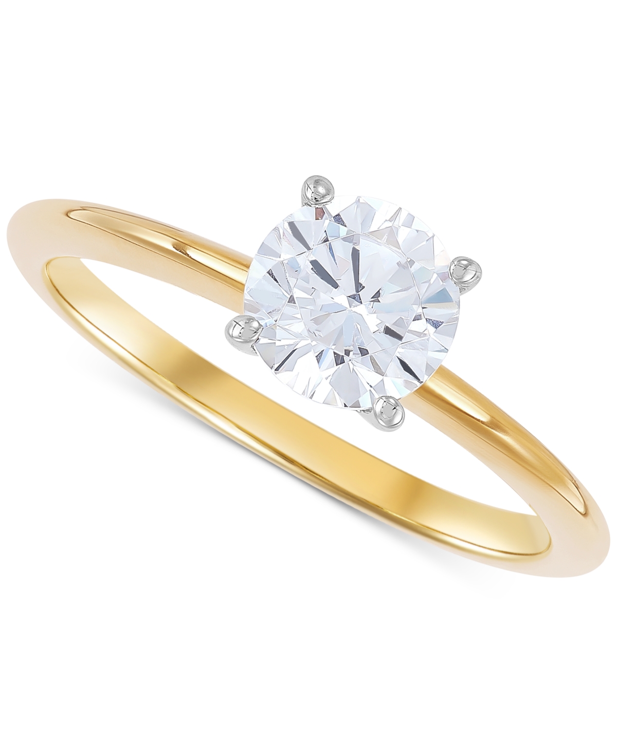 Grown With Love Igi Certified Lab Grown Diamond Engagement Ring (1 Ct. T.w.) In 14k White Gold Or 14k Gold & White G In Two Tone