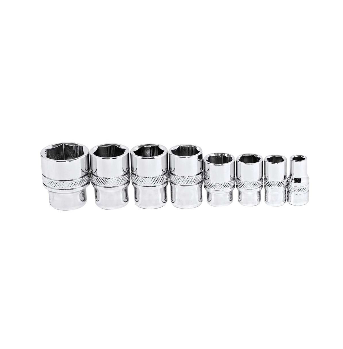 8 Piece Zeon Sae Socket Set for Damaged Bolts - Silver