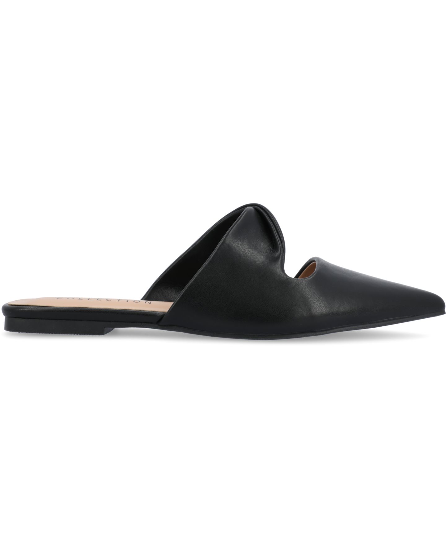 Женские сабо Journee Collection Enniss Twist Cutout Pointed Toe Mules, цвет: Чёрный — фото 2