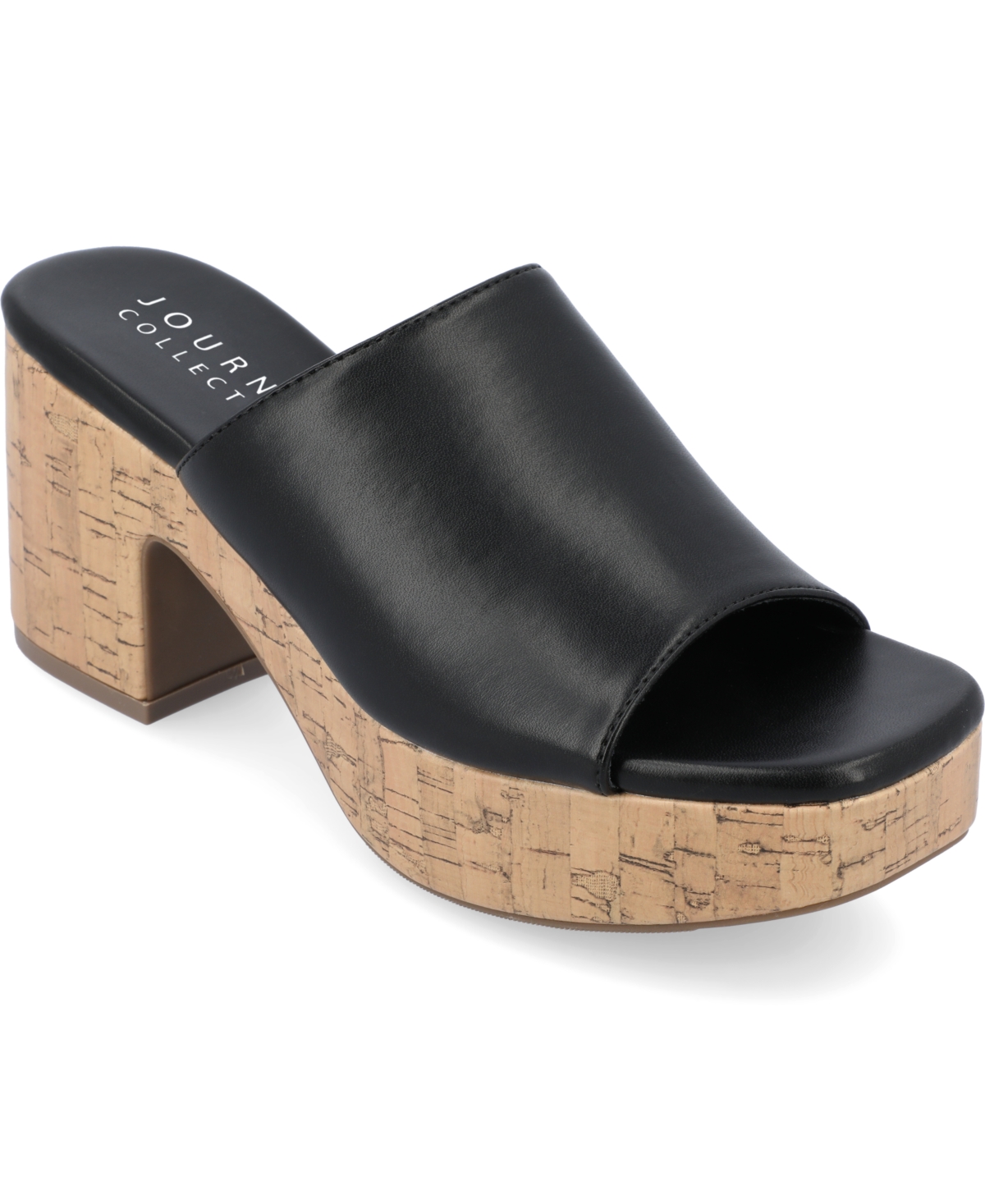 Journee Collection Tru Comfort Astter Platform Sandal In Black