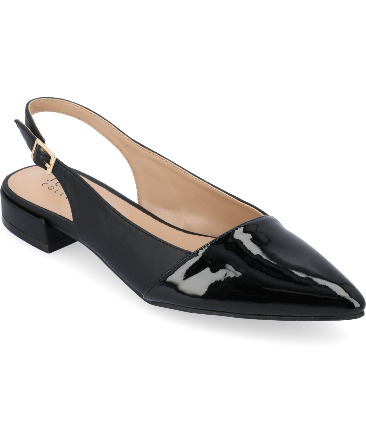 Journee Collection Bertie Slingback Flat In Black