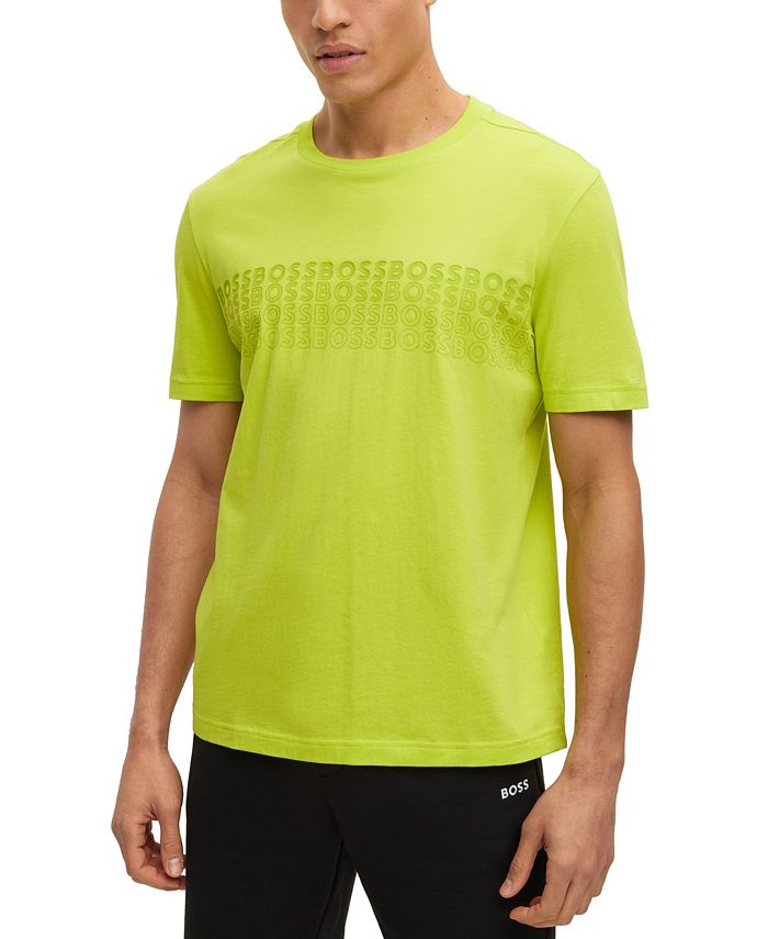 Hugo Boss Men s Crew Neck Cotton Multi Colored Logos T shirt Macy s