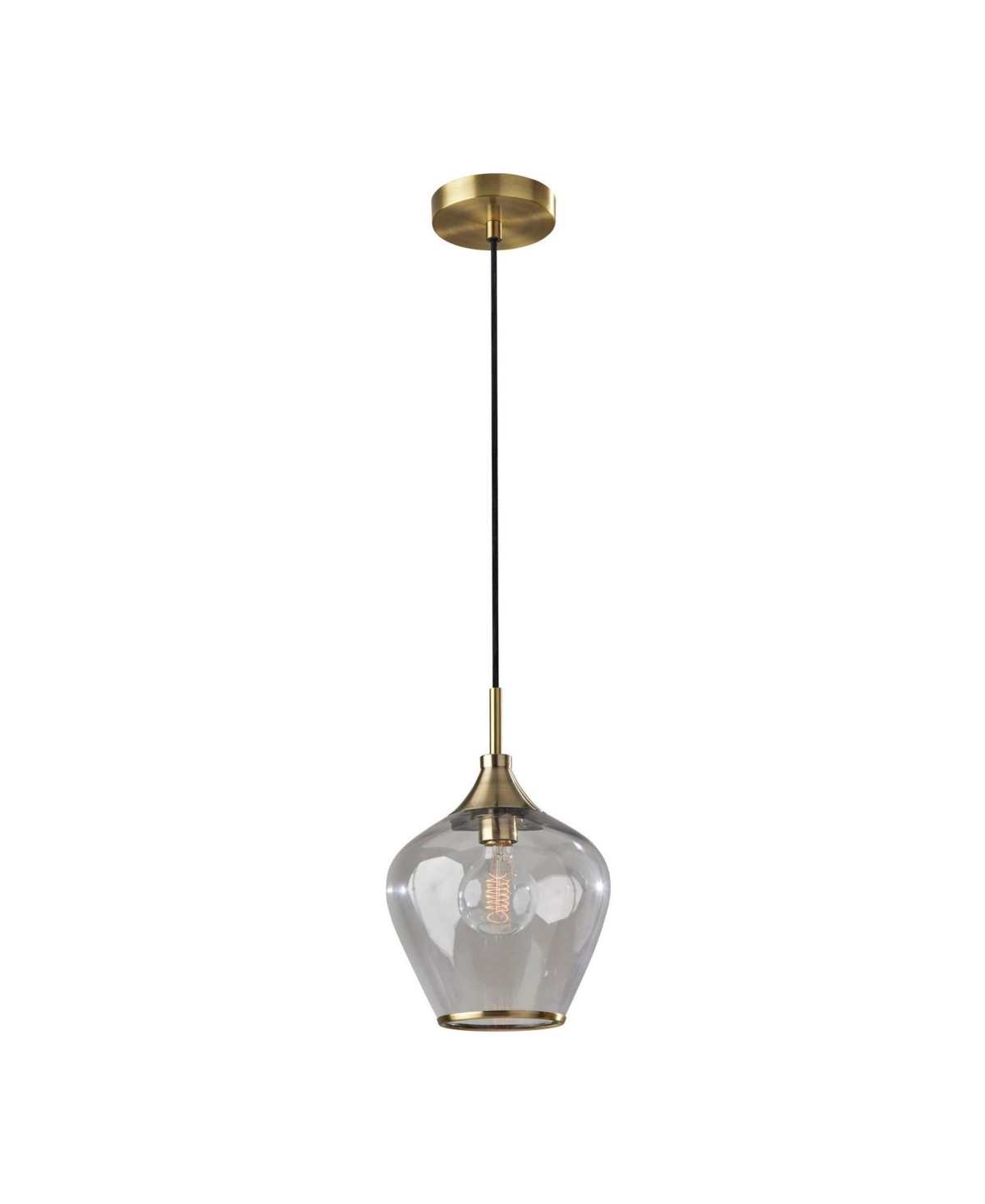 Adesso Bradford Pendant Lamp In Antique-like Brass
