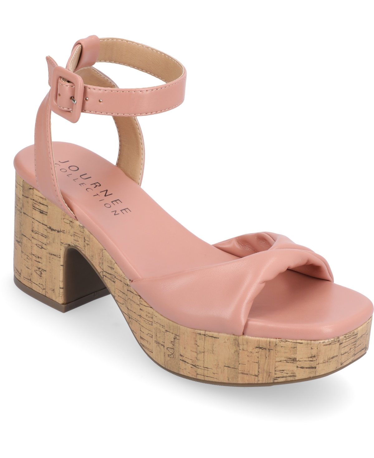 Journee Collection Women's Eianna Platform Sandals In Pink