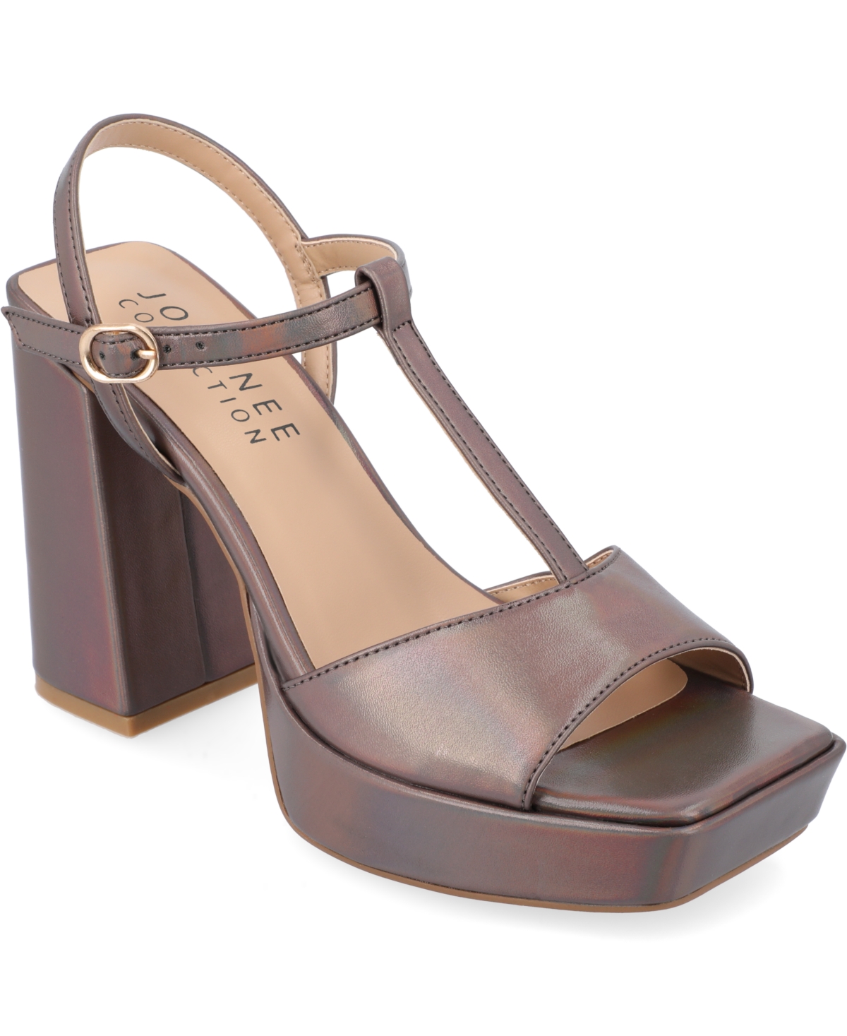 Journee Collection Parson Platform Sandal In Purple