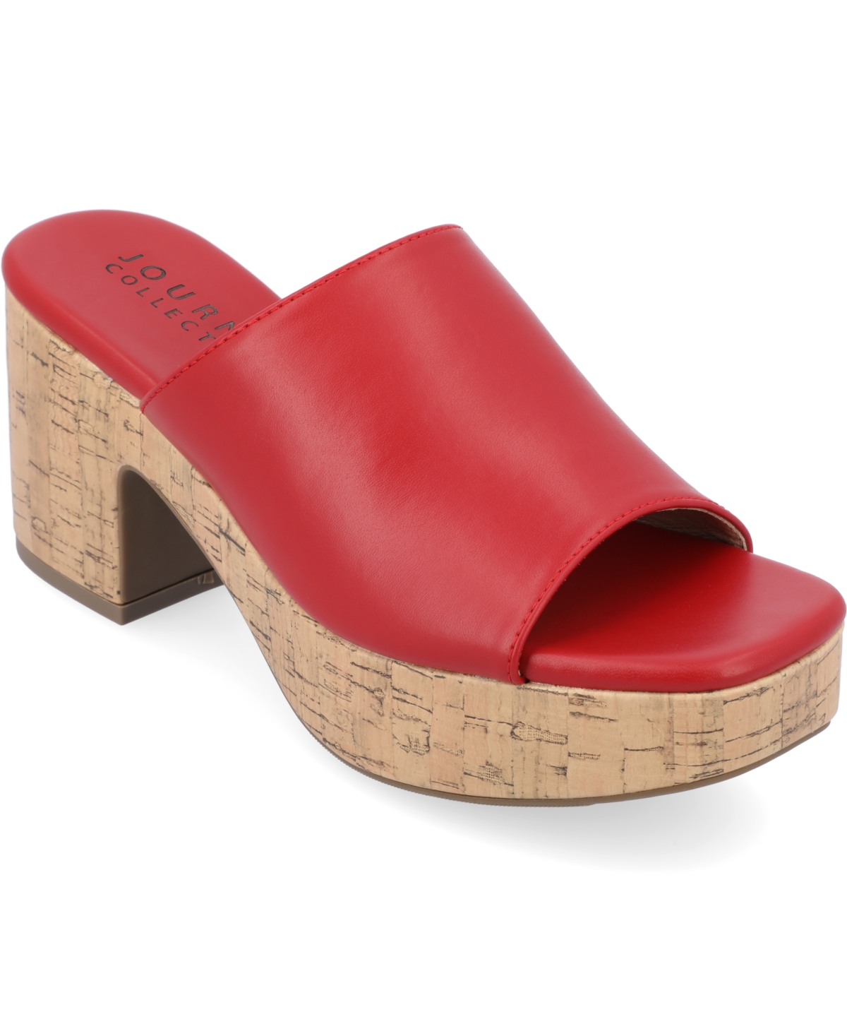 Journee Collection Tru Comfort Astter Platform Sandal In Red