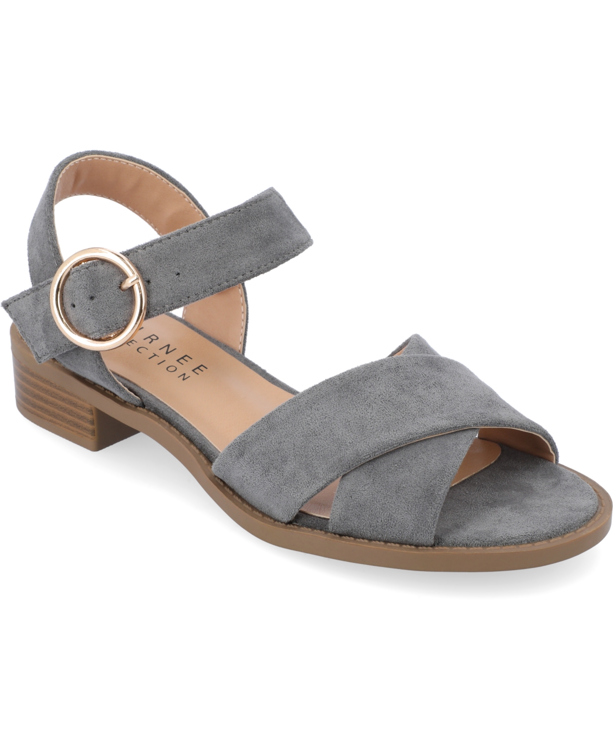 Journee Collection Cressida Sandal In Gray