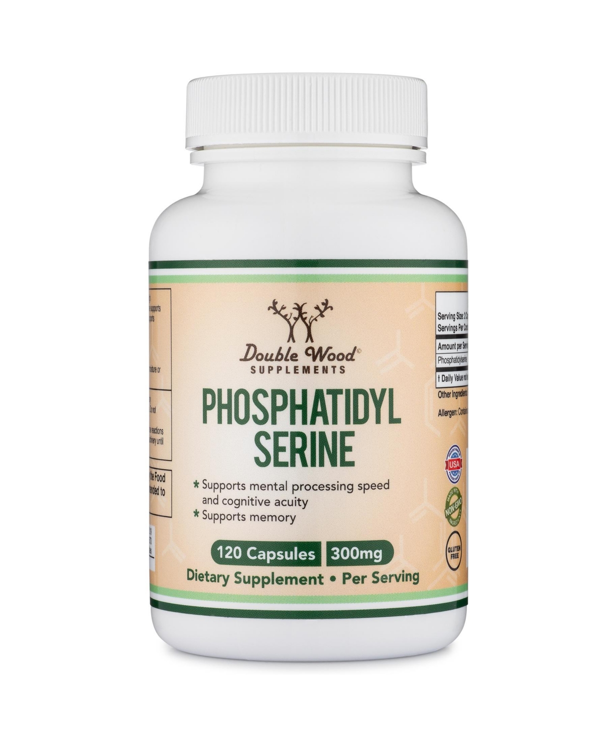 Phosphatidylserine - 120 capsules, 300 mg servings