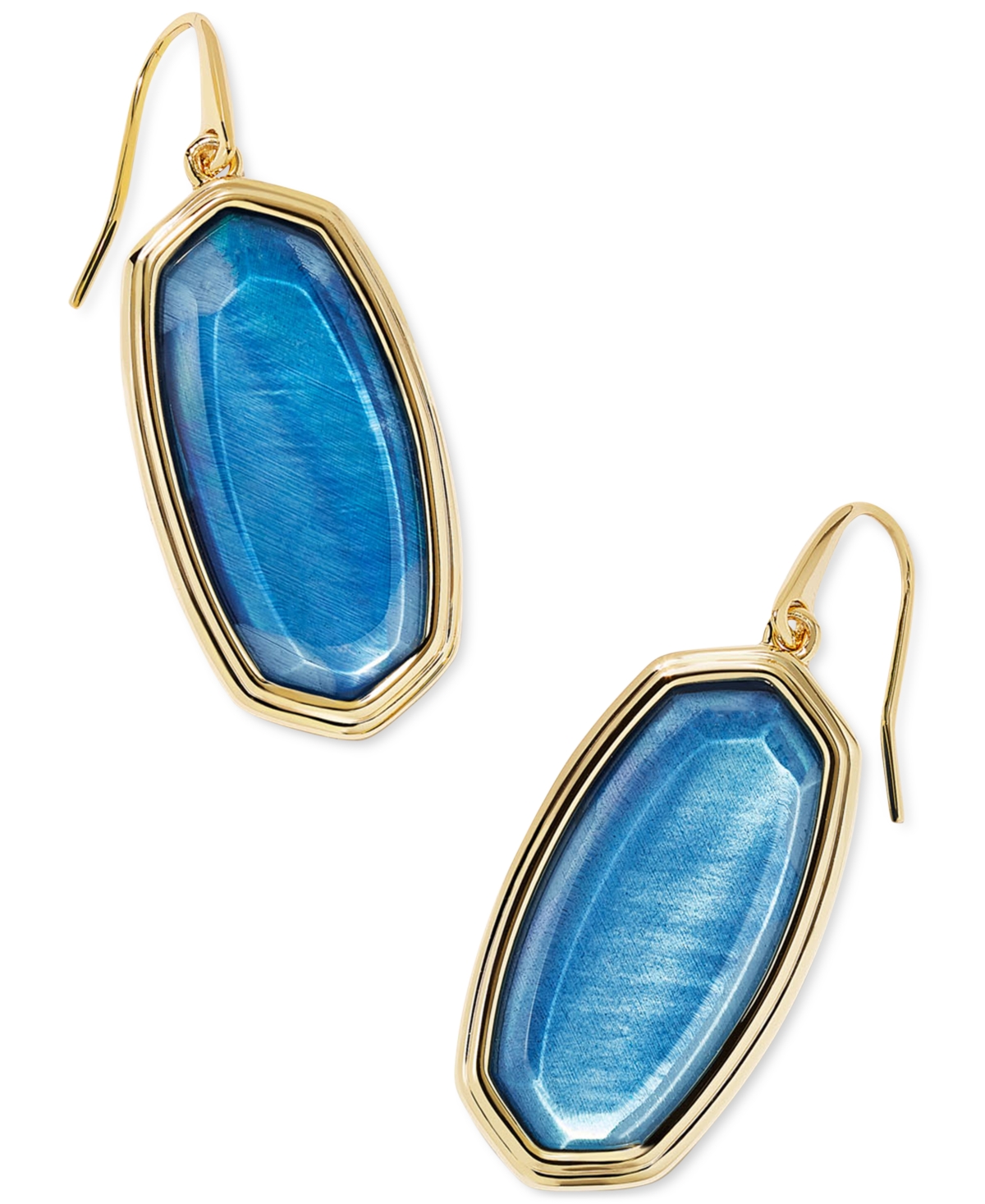 Kendra Scott Framed Elle Drop Earrings In Dark Blue Illusion