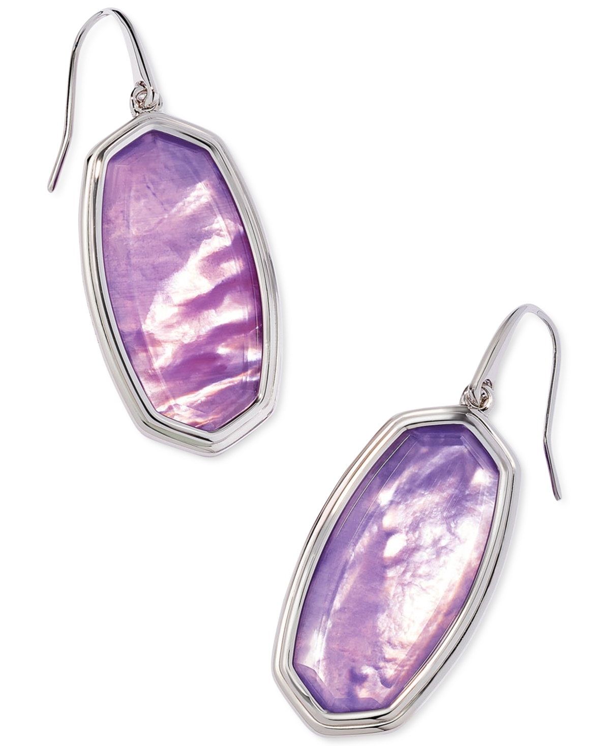 Kendra Scott Framed Elle Drop Earrings In Lavendar Opalite Illusion