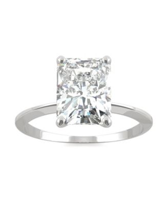 Moissanite Radiant Cut Solitaire Ring (2 3/4 ct. t.w. Diamond Equivalent) in 14k White Gold