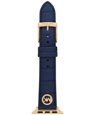 MICHAEL KORS Apple Watch バンド 41mm Michael Kors Women\u0027s Navy Genuine Leather Band for Apple Watch