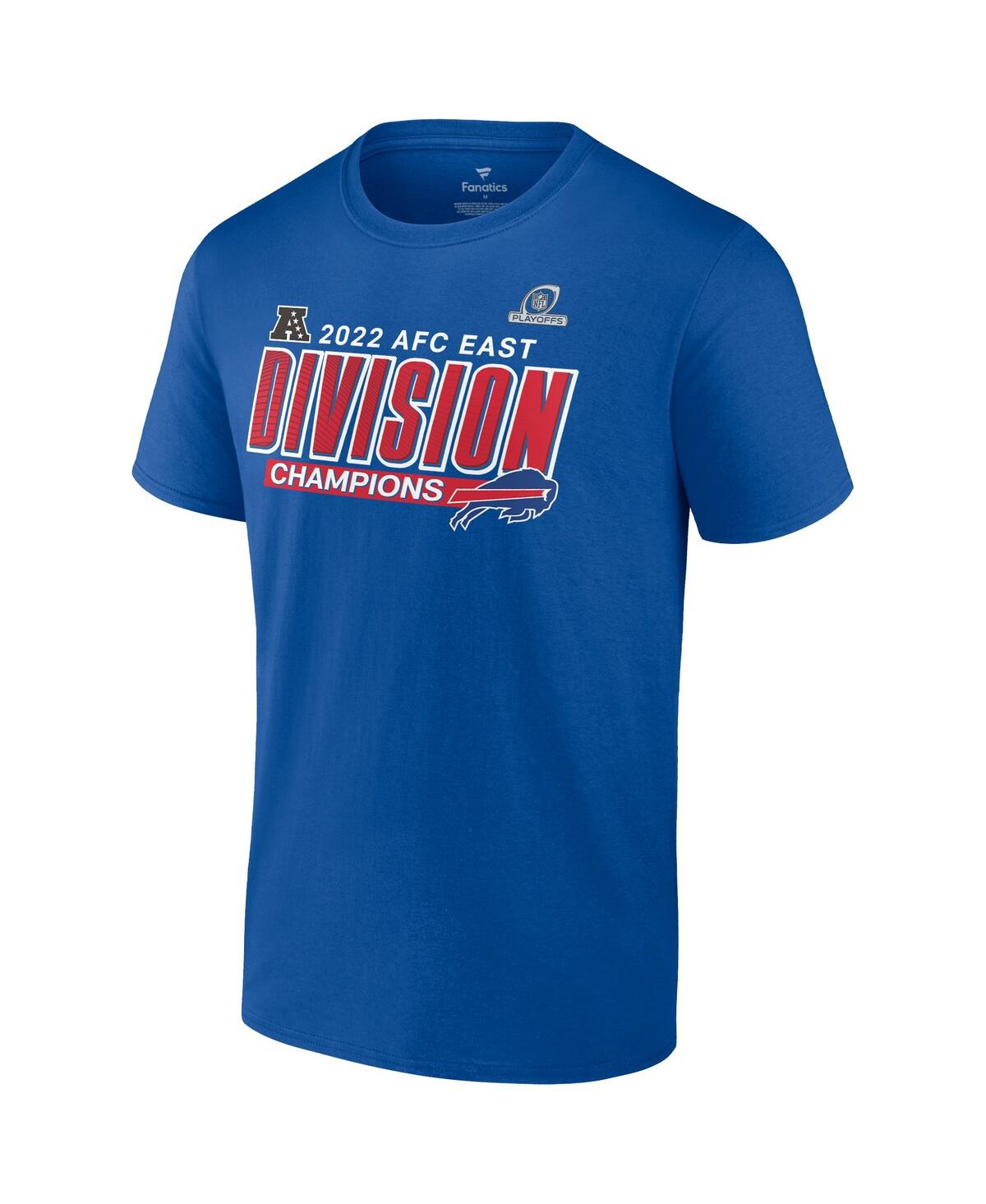 Men's FanaticsBuffalo Bills 2022 Afc East Division Champions Divide & Conquer T-shirt - Royal