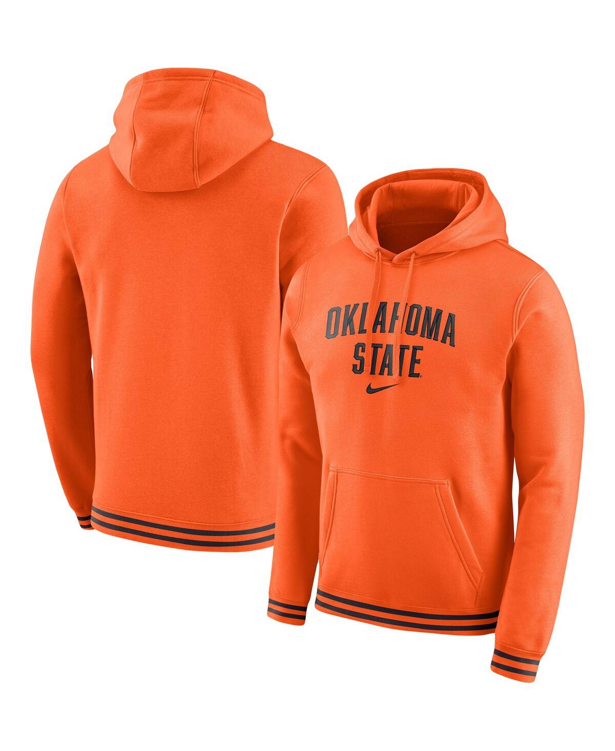 Shop Nike Men's  Orange Oklahoma State Cowboys Sketch Retro Pullover Hoodie