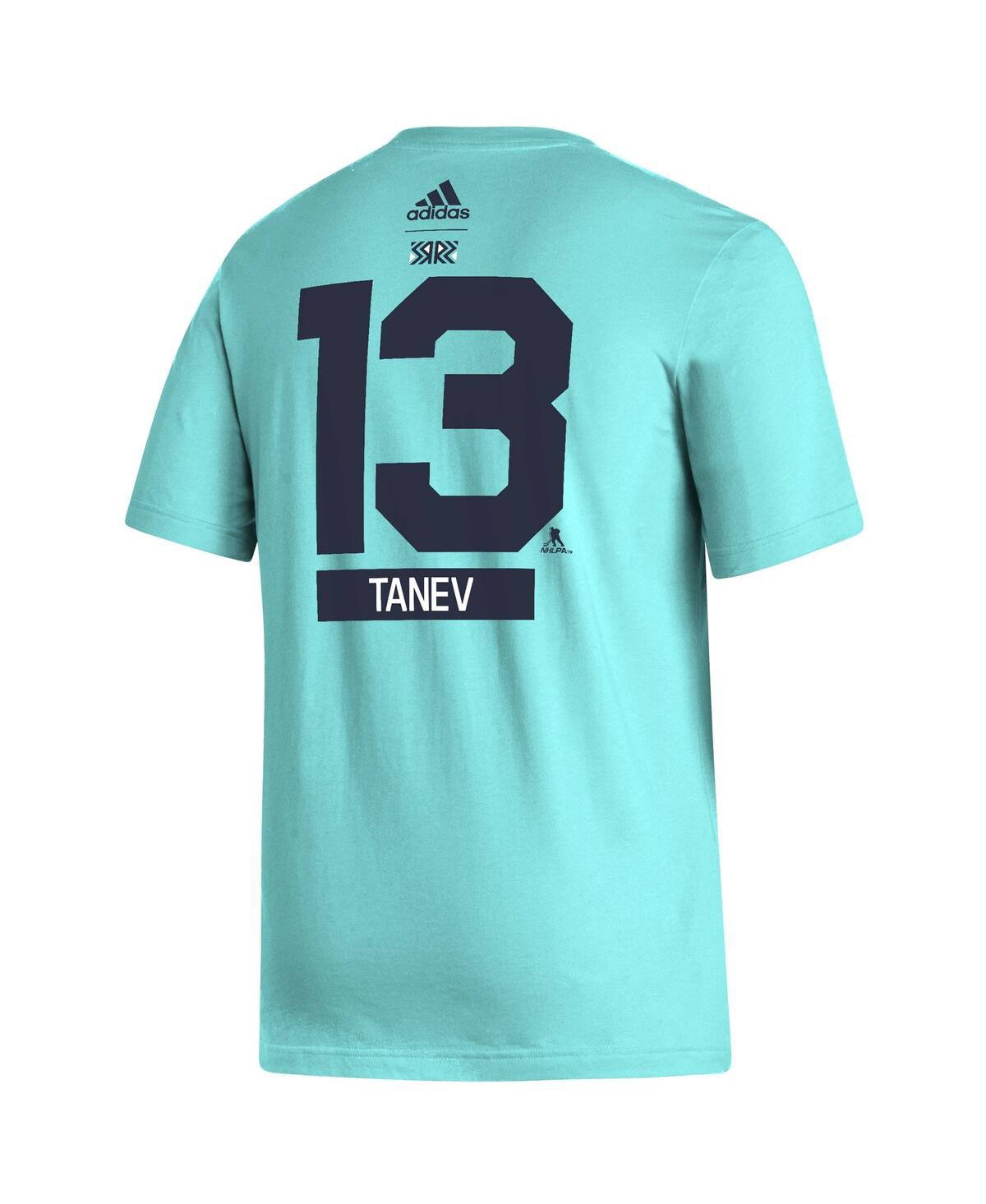 Shop Adidas Originals Men's Adidas Brandon Tanev Teal Seattle Kraken Reverse Retro 2.0 Name And Number T-shirt