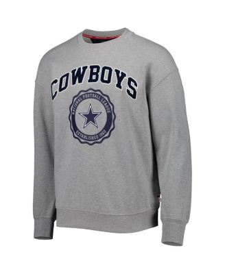 Men's Heather Gray Dallas Cowboys Ronald Crew Sweatshirt