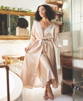 Stella Satin Venise Trim Robe