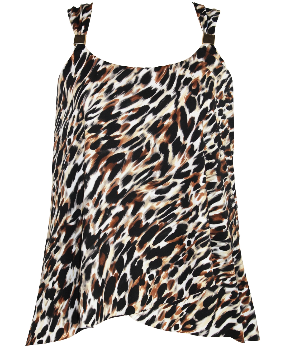 Miraclesuit Fur Realz Dazzle Underwire Tankini Top In Fur Realz Brown