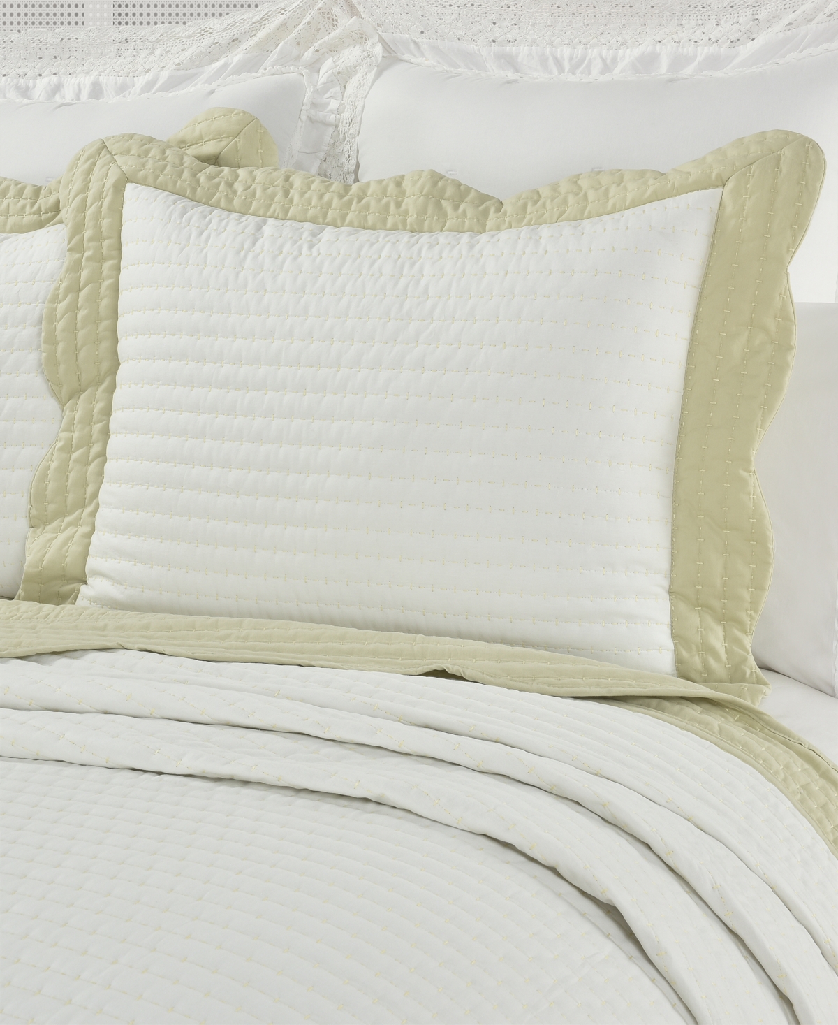 Amherst Quilted Sham, King - Green