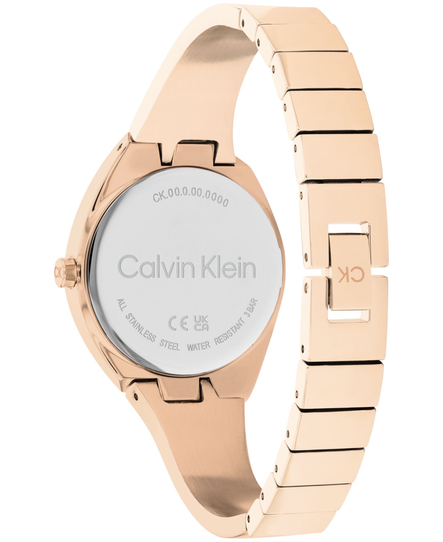 Женские часы Calvin Klein 2-Hand Carnation Gold-Tone Stainless Steel Bangle Bracelet Watch 30mm — фото 3