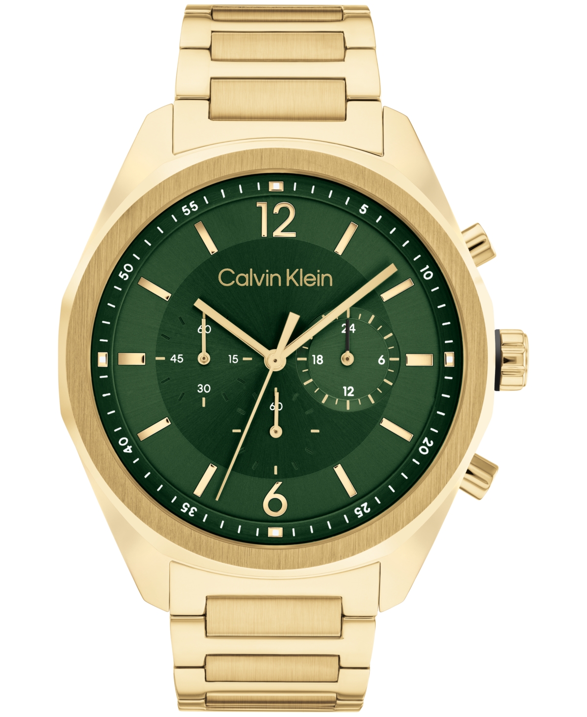 Calvin Klein Men's Multifunction Gold-tone Stainless Steel Bracelet Watch 45mm