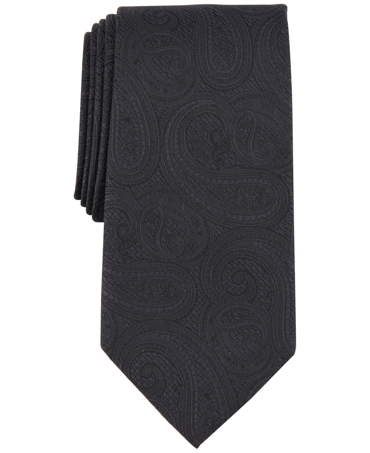 Michael Kors Men's Rich Texture Paisley Tie In Charcoal