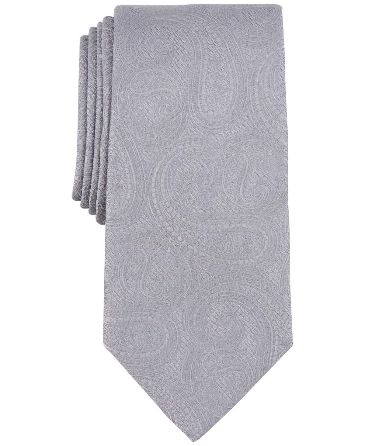 Michael Kors Men's Rich Texture Paisley Tie In Grey